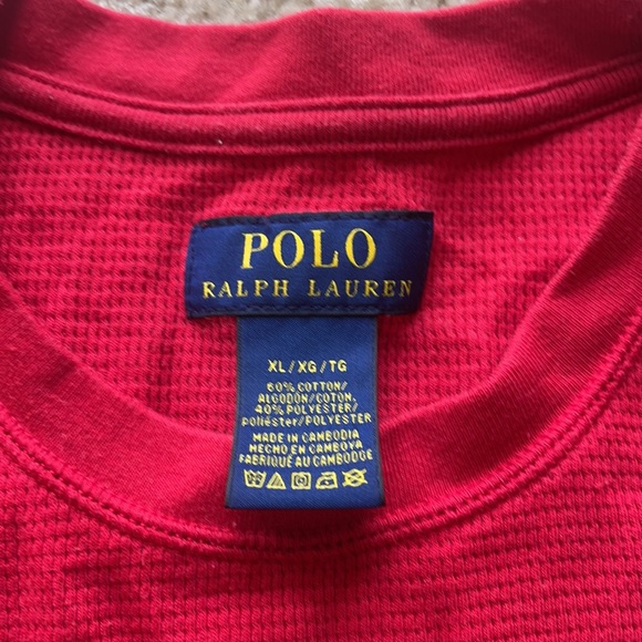Ralph Lauren Long sleeve Waffle print thermal - Picture 3 of 4
